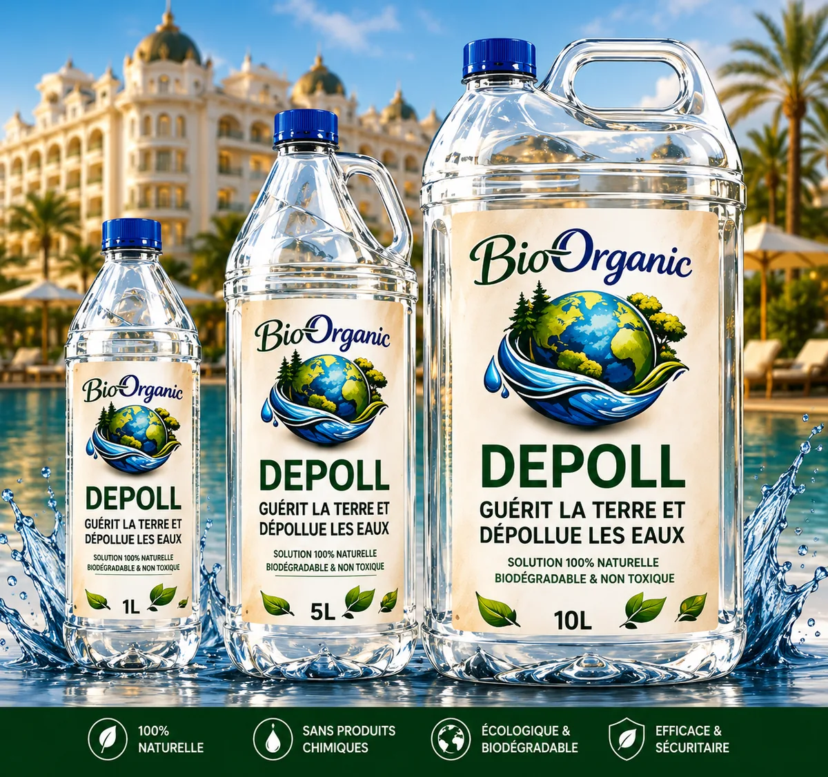 DEPOLL bouteilles 1L 5L 10L
